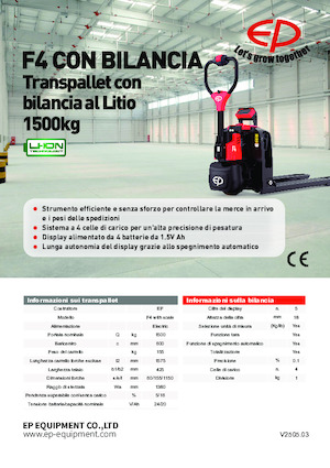 Transpalete cu operator pedestru EP F4