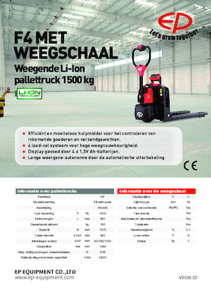 Transpalete cu operator pedestru EP F4