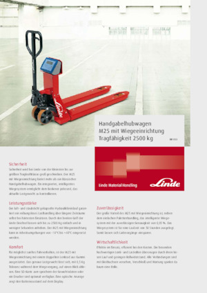 Transpalete cu operator pedestru Linde M25 Scale+ 