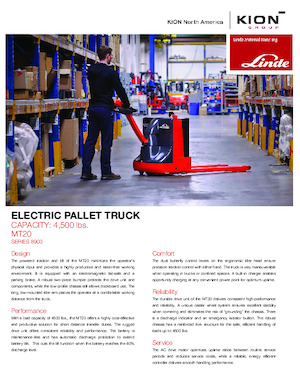 Transpalete cu operator pedestru Linde MT20
