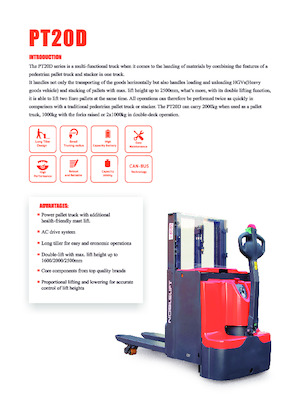 Transpalete cu operator pedestru Noblelift PT20D