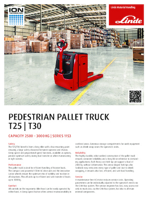 Transpalete cu operator pedestru Linde T25