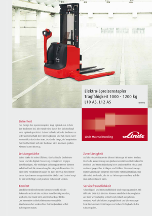 Stackere (transpaleți) mobile Linde L 12 AS 2924 S