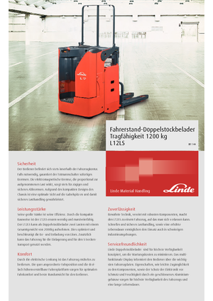 Stackere (transpaleți) mobile Linde L 12 LS