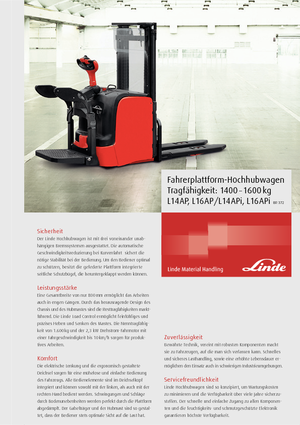Stackere (transpaleți) mobile Linde L14AP