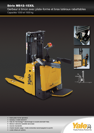 Stackere (transpaleți) cu operare la mare înălțime Yale MS12X