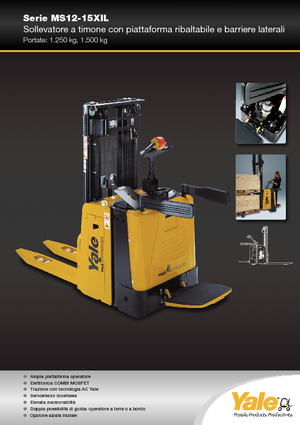 Stackere (transpaleți) cu operare la mare înălțime Yale MS12X