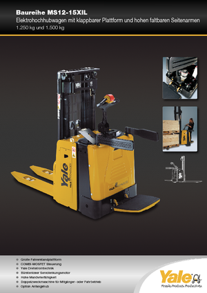 Stackere (transpaleți) cu operare la mare înălțime Yale MS12X