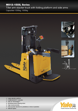 Stackere (transpaleți) cu operare la mare înălțime Yale MS12X