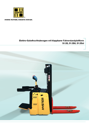 Stackere (transpaleți) cu operare la mare înălțime Hyster S 1.5 S-SL