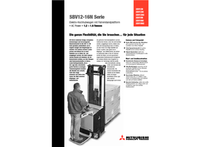 Stackere (transpaleți) cu operare la mare înălțime Mitsubishi SBV 12 NI