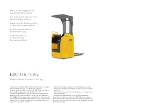 Stackere (transpaleți) cu operare la mică înălțime Jungheinrich ESC 316