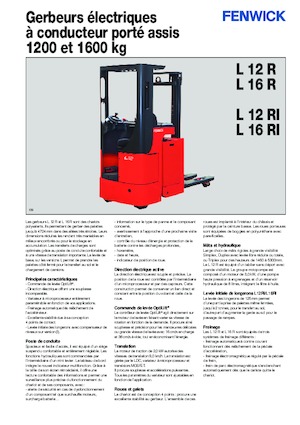 Stackere (transpaleți) mobile Linde L 16 R