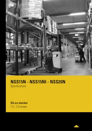 Stackere (transpaleți) cu operare la mică înălțime Caterpillar NSS20N