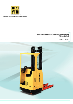 Stackere (transpaleți) cu operare la mică înălțime Hyster RS 1.2