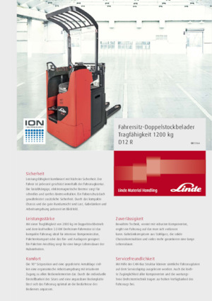 Stackere (transpaleți) mobile Linde D12R