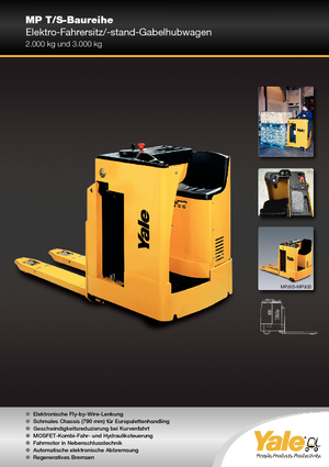 Transpaleți cu platformă, cu operare la mare înălțime Yale MP 20 T