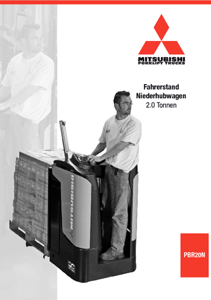 Transpaleți cu platformă, cu operare la mare înălțime Mitsubishi PBR20N