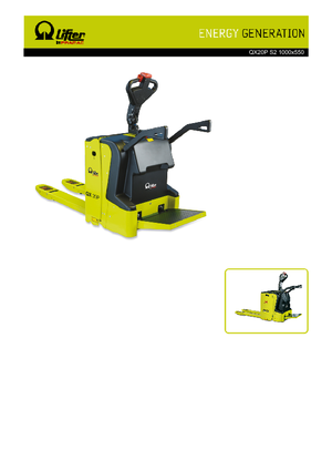 Transpaleți cu platformă, cu operare la mare înălțime PRAMAC Lifter QX 20 P