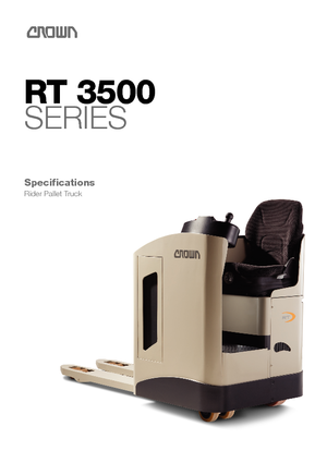 Transpaleți cu platformă, cu operare la mare înălțime Crown RT 3510-2.0