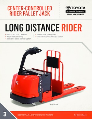 Transpaleți cu platforma, cu operare la mică înălțime Toyota 8HBC30