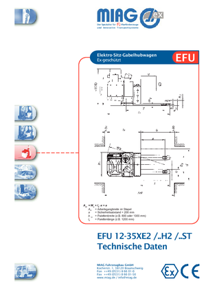Transpaleți cu platforma, cu operare la mică înălțime Miag EFU 35 XE 2