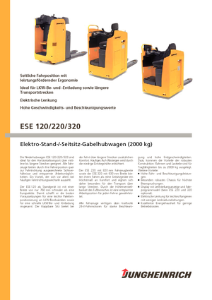 Transpaleți cu platforma, cu operare la mică înălțime Jungheinrich ESE 120