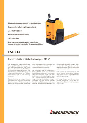 Transpaleți cu platforma, cu operare la mică înălțime Jungheinrich ESE 533