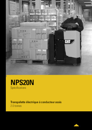Transpaleți cu platforma, cu operare la mică înălțime Caterpillar NPS20N