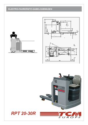 Transpaleți cu platforma, cu operare la mică înălțime TCM RPT 20 R