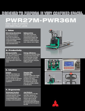 Transpaleți cu platformă, cu operare la mare înălțime Mitsubishi PWR36M
