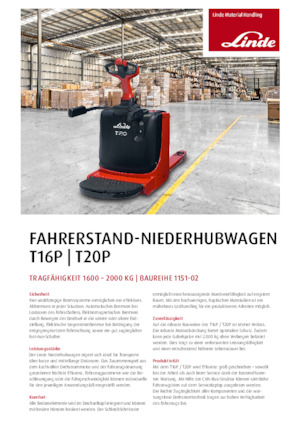 Transpalete cu operator pedestru Linde T16P	