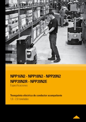 Transpaleți cu platformă, cu operare la mare înălțime Caterpillar NPP20N2R