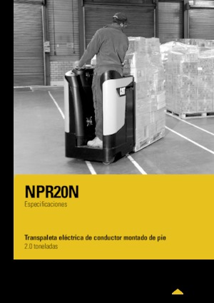 Transpaleți cu platformă, cu operare la mare înălțime Caterpillar NPR20N