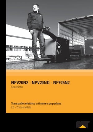 Transpaleți cu platformă, cu operare la mare înălțime Caterpillar NPV20ND