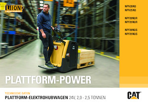 Transpaleți cu platformă, cu operare la mare înălțime Caterpillar NPV25N3