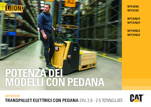 Transpaleți cu platformă, cu operare la mare înălțime Caterpillar NPV25N3