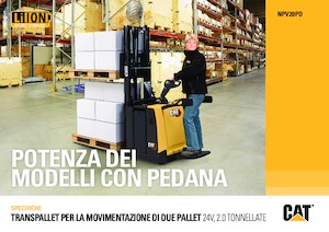 Transpaleți cu platformă, cu operare la mare înălțime Caterpillar NPV20PD