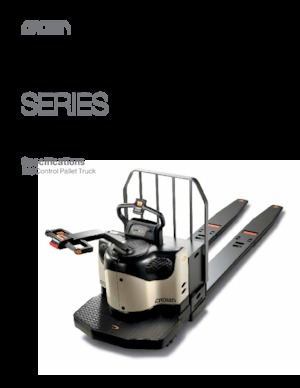 Transpaleți cu platformă, cu operare la mare înălțime Crown PE 4500-60