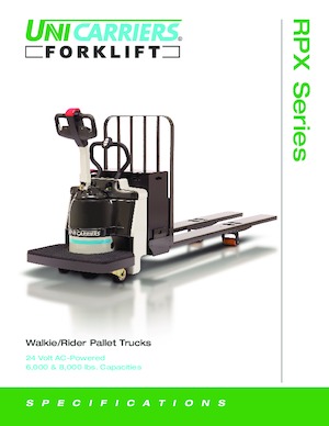 Transpaleți cu platformă, cu operare la mare înălțime UniCarriers RPX80B