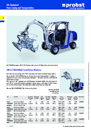 Mașini de montat pavele Probst VM-X-PAVERMAX comfort