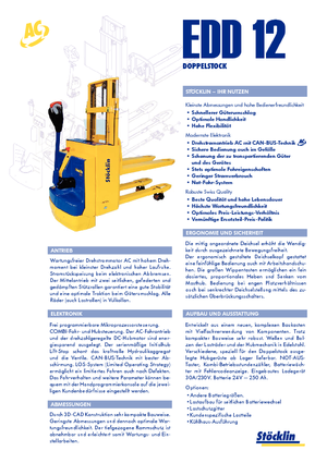 Stackere (transpaleți) mobile Stöcklin EDD 12