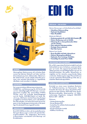 Stackere (transpaleți) mobile Stöcklin EDI 16