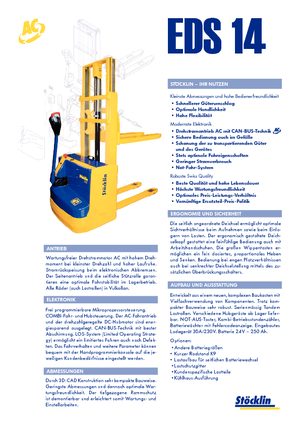 Stackere (transpaleți) mobile Stöcklin EDS 14