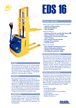 Stackere (transpaleți) mobile Stöcklin EDS 16