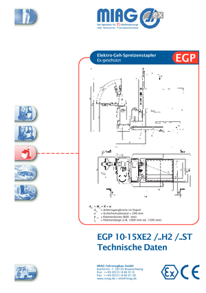 Stackere (transpaleți) mobile Miag EGP 10 XE 2