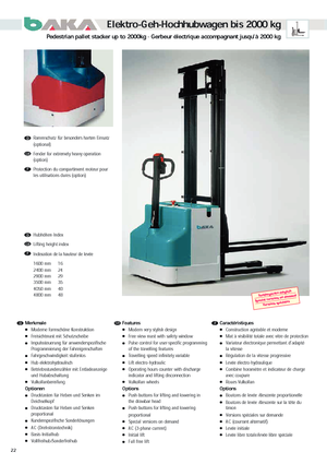 Stackere (transpaleți) mobile Baka EGV 2001-40