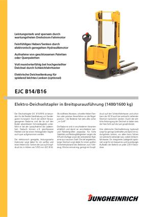 Stackere (transpaleți) mobile Jungheinrich EJC B14