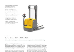 Stackere (transpaleți) mobile Jungheinrich EJC B14