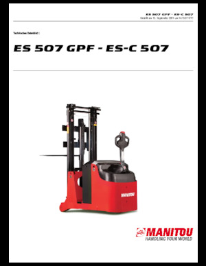 Stackere (transpaleți) mobile Manitou ES 507 GPF